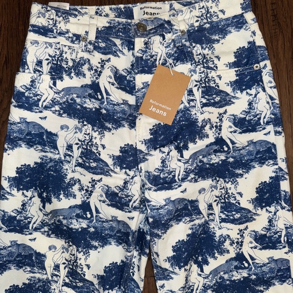 Reformation Pastoral High Rise Straight Jeans NWT Sz 27 - Picture 8 of 9